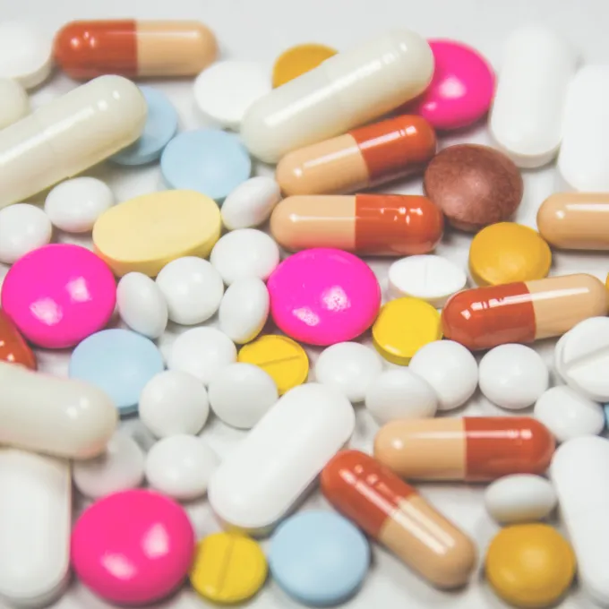 colorful group of pills